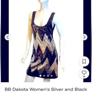 BB Dakota black and silver dress. Worn once. Great for prom